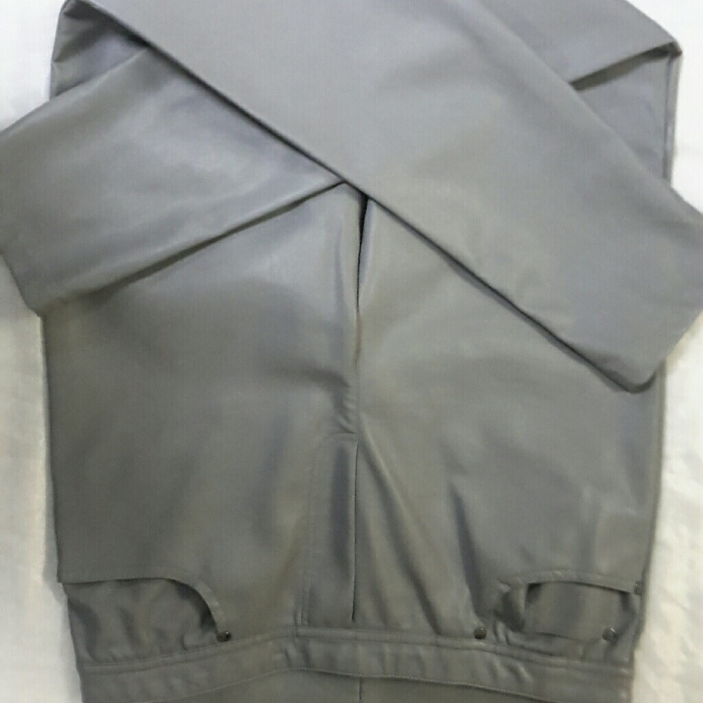 DG2 FAUX LEATHER PULL ON GRAY SRAIGHT LEG PANT M - Picture 3 of 7